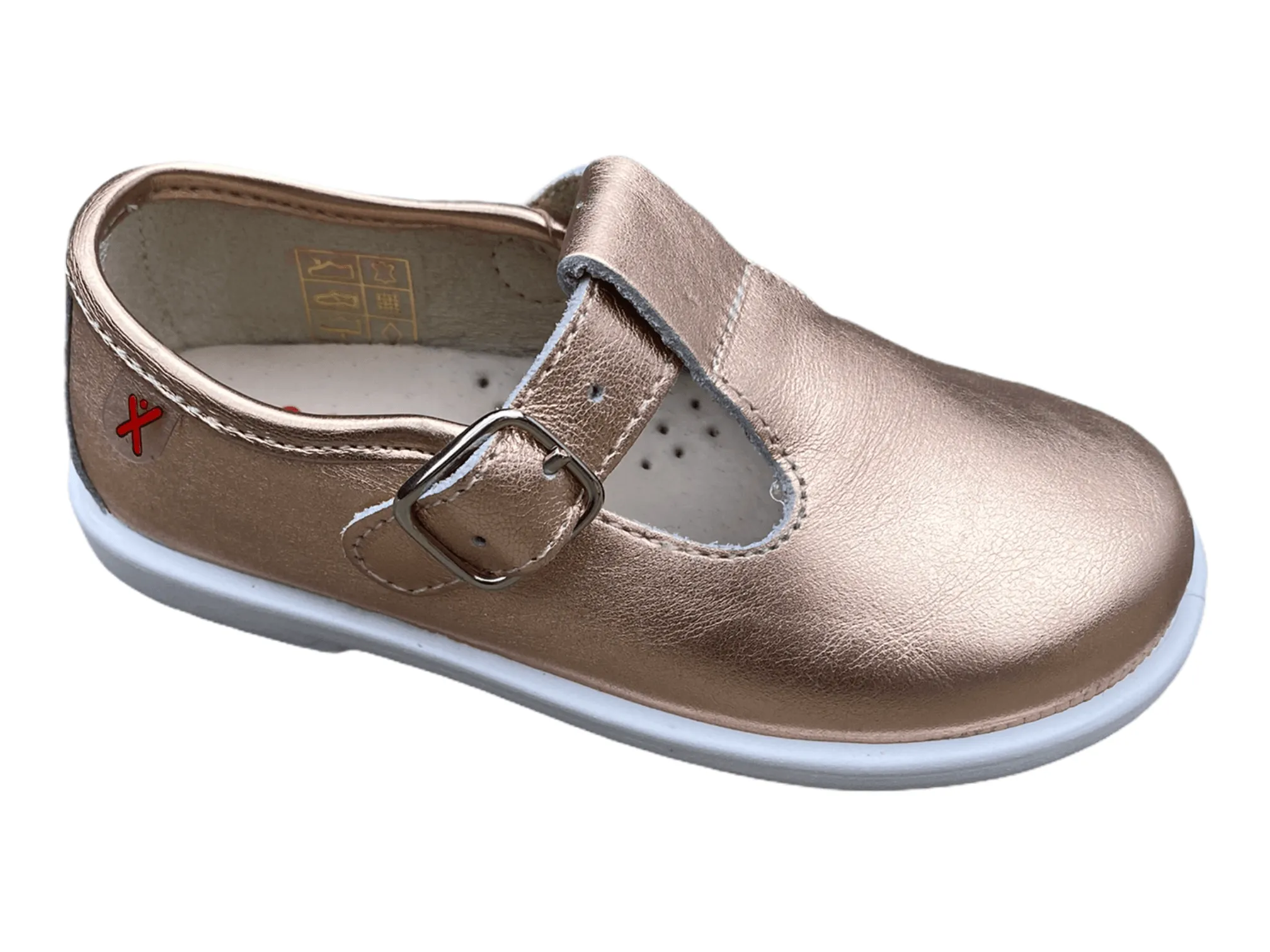 20200 ROSE Gold T-Bar Shoe