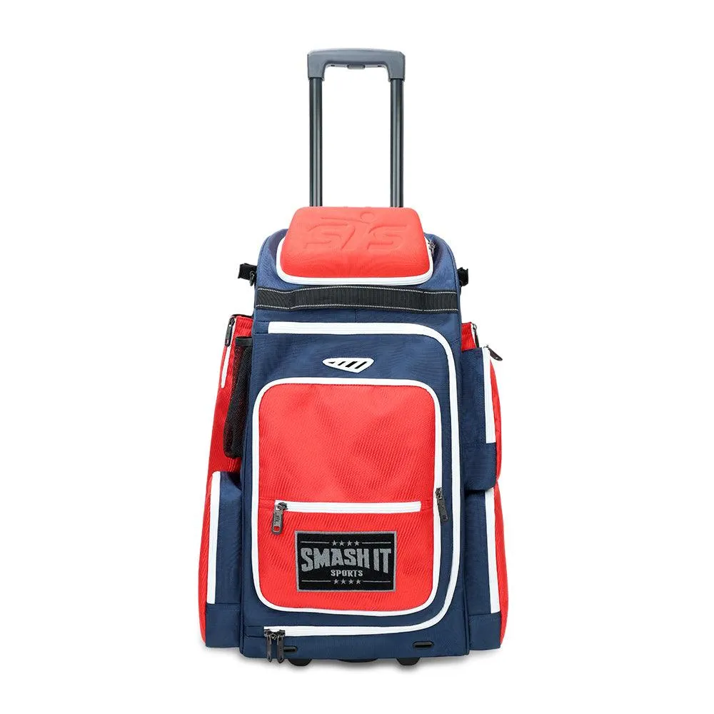 2025 Smash Ops Lil’ Guerrilla Hybrid Roller/Bat Pack Bag - Red/Navy