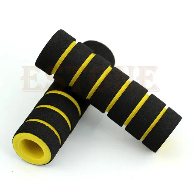 2Pcs Bike Racing Bicycle Motorcycle Handle Bar Foam Sponge Grip Cover Nonslip