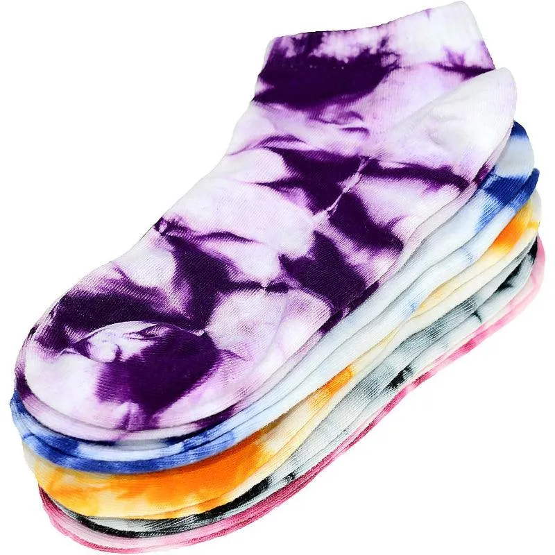 5 Pairs Tie Dye Socks For Everyday Wear