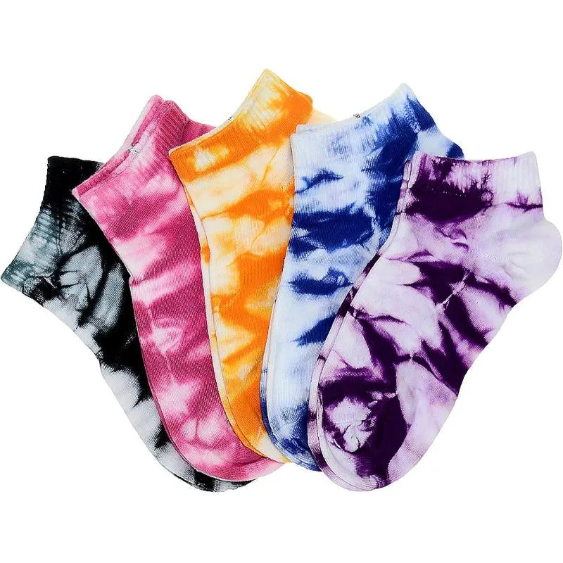 5 Pairs Tie Dye Socks For Everyday Wear