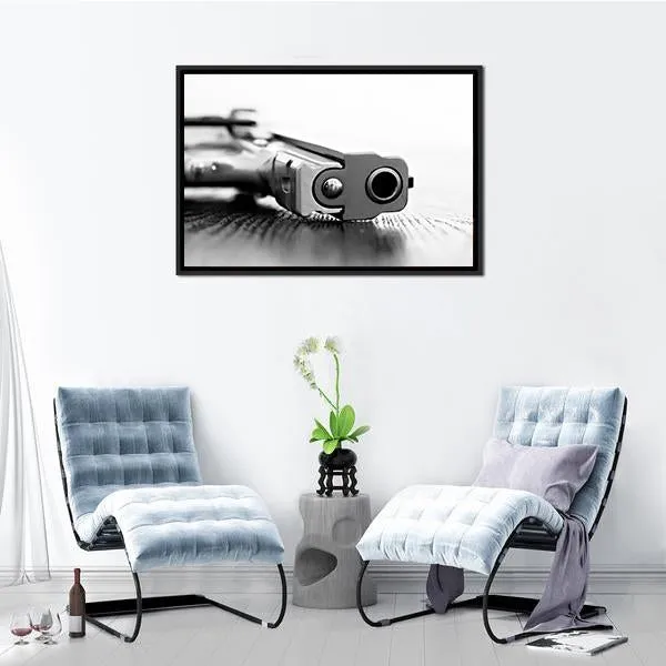 9mm Gun Canvas Wall Art