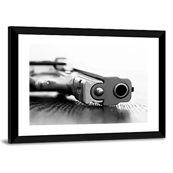 9mm Gun Canvas Wall Art