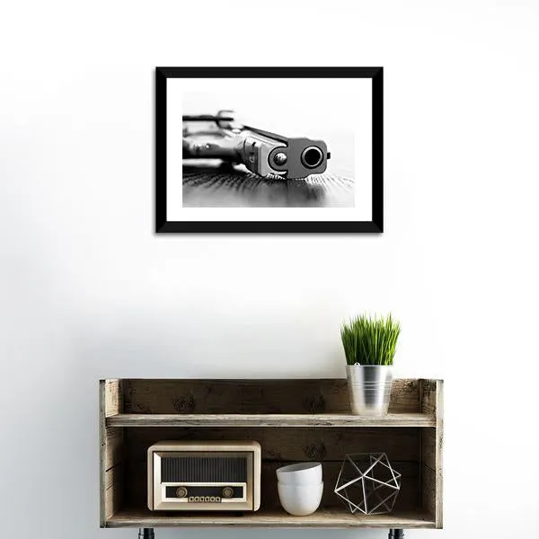 9mm Gun Canvas Wall Art