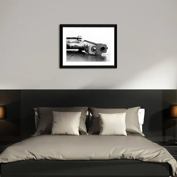 9mm Gun Canvas Wall Art