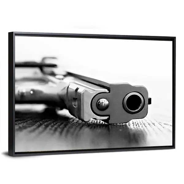 9mm Gun Canvas Wall Art