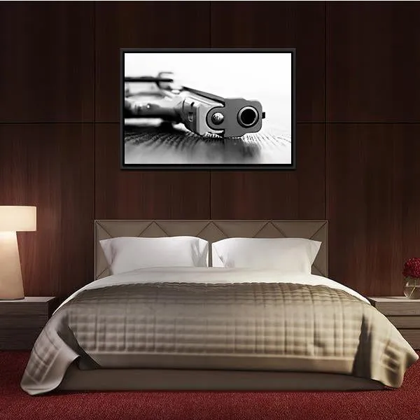 9mm Gun Canvas Wall Art