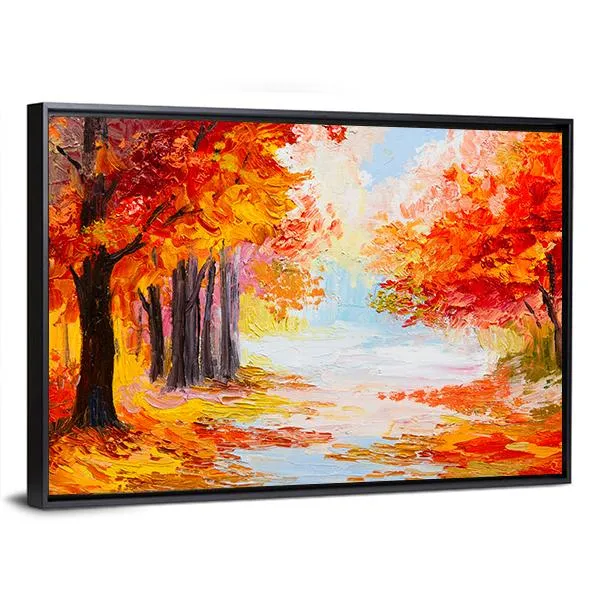 Abstract Autumn Forest Canvas Wall Art