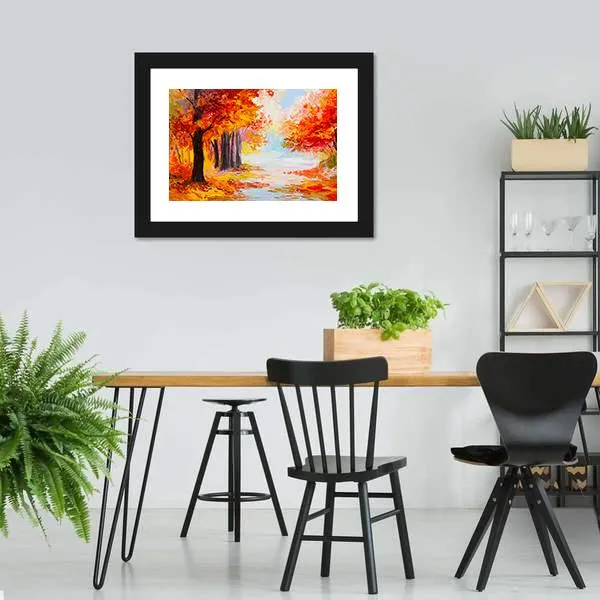 Abstract Autumn Forest Canvas Wall Art