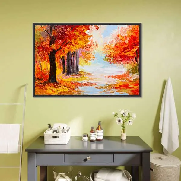 Abstract Autumn Forest Canvas Wall Art