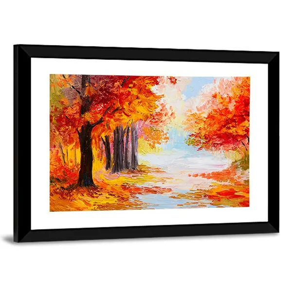 Abstract Autumn Forest Canvas Wall Art