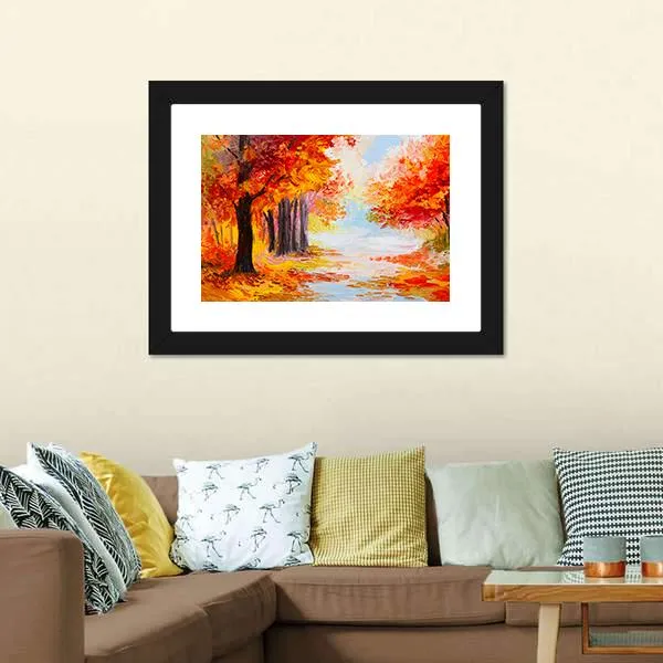 Abstract Autumn Forest Canvas Wall Art