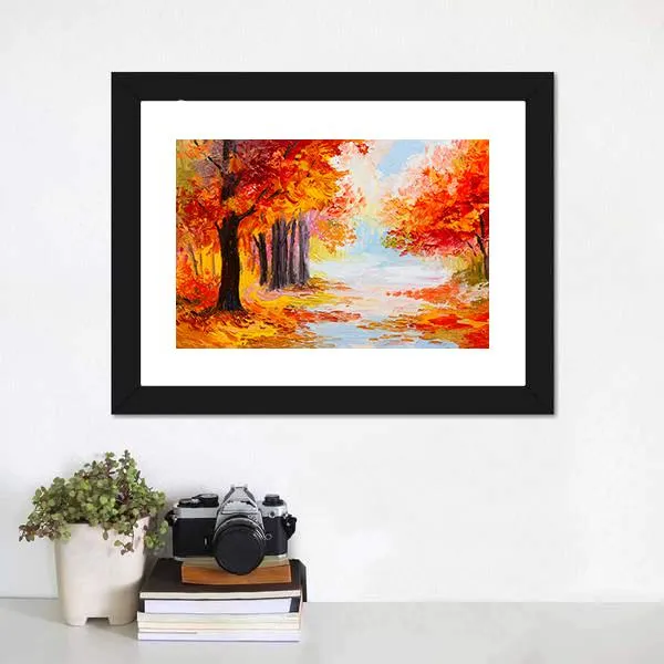 Abstract Autumn Forest Canvas Wall Art