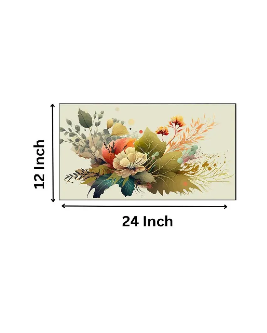 Abstract Spring Season Floating Frame Flower Wall Painting | 24 x 12 inches , 36 x 18 inches & 48 x 24 inches