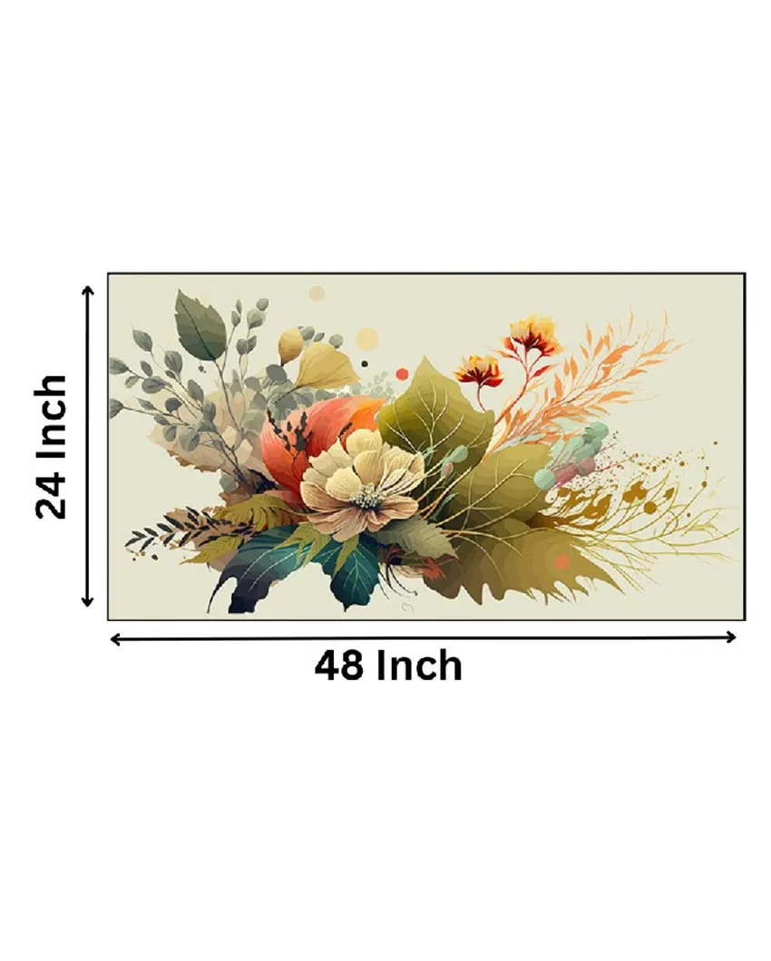 Abstract Spring Season Floating Frame Flower Wall Painting | 24 x 12 inches , 36 x 18 inches & 48 x 24 inches