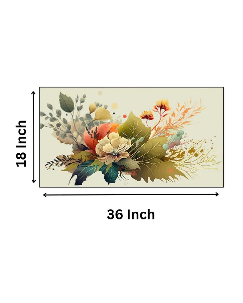 Abstract Spring Season Floating Frame Flower Wall Painting | 24 x 12 inches , 36 x 18 inches & 48 x 24 inches