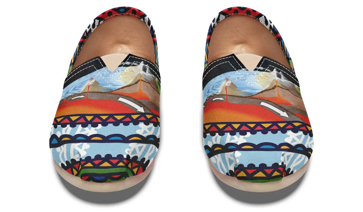 Abstract Tectonic Plates Casual Shoes