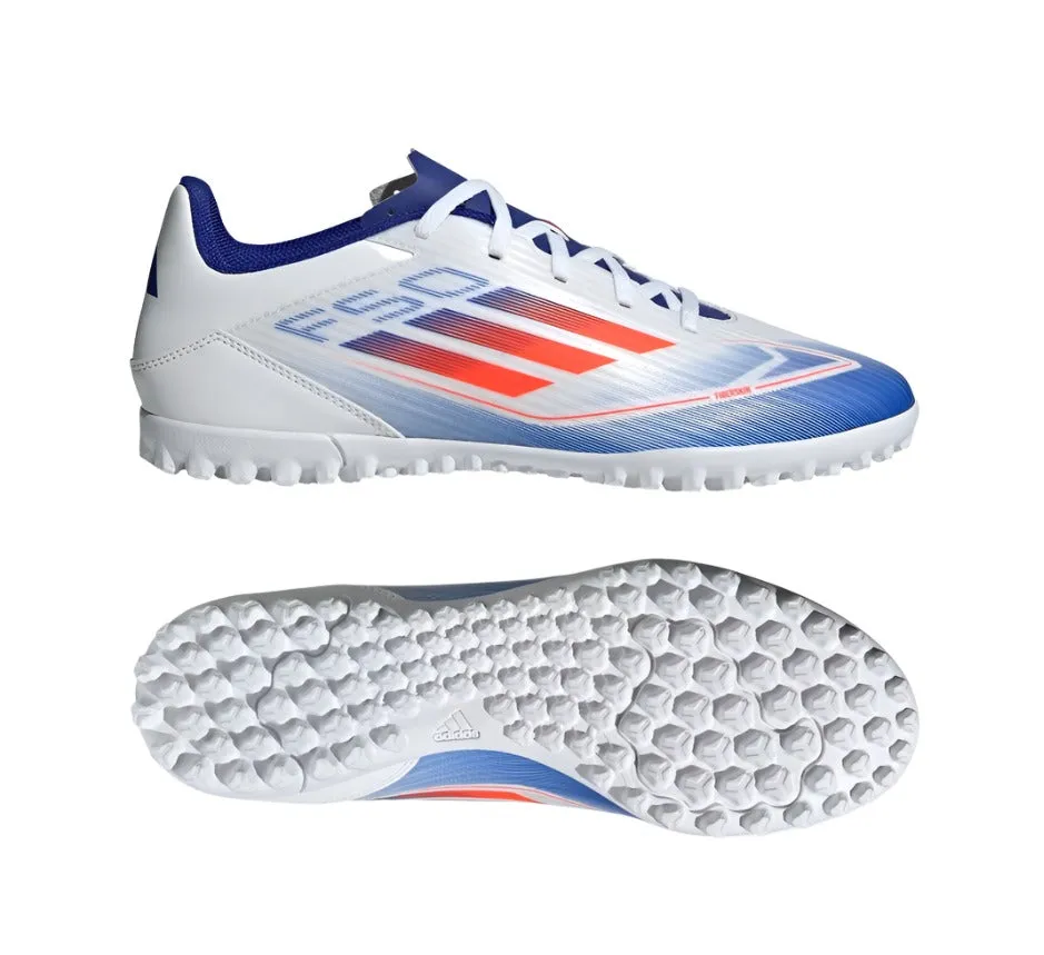 Adidas Adults Astro Turf Boots F50 Club TF Cloud White/Solar Red/Lucid Blue