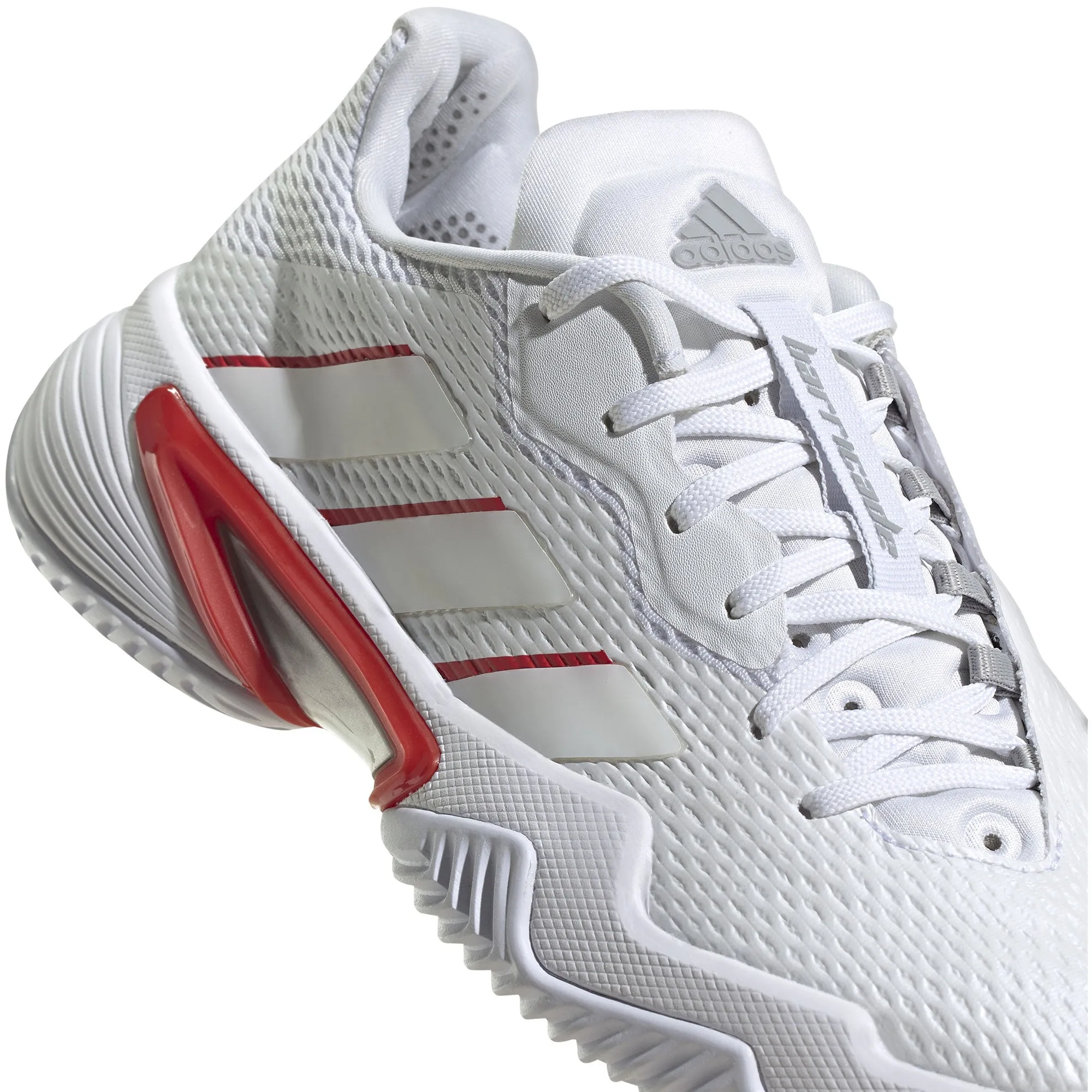 Adidas Barricade White-Silver Womens Tennis Shoes