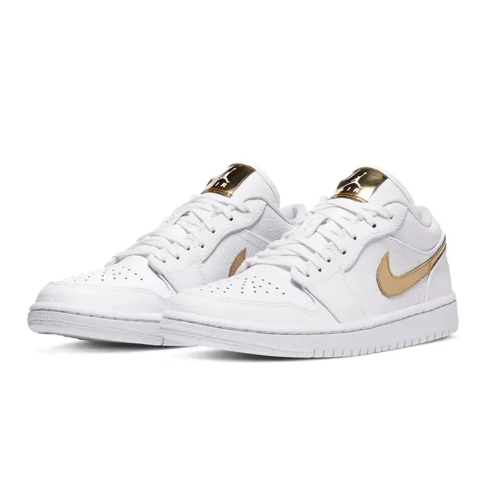 Air Jordan 1 Low White Metallic Gold