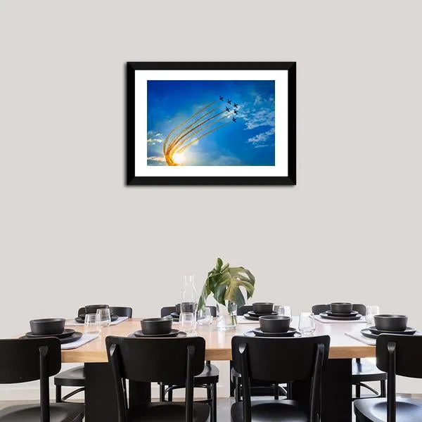 Airplanes On Airshow Canvas Wall Art