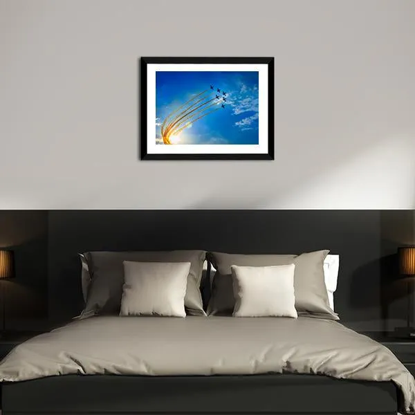 Airplanes On Airshow Canvas Wall Art