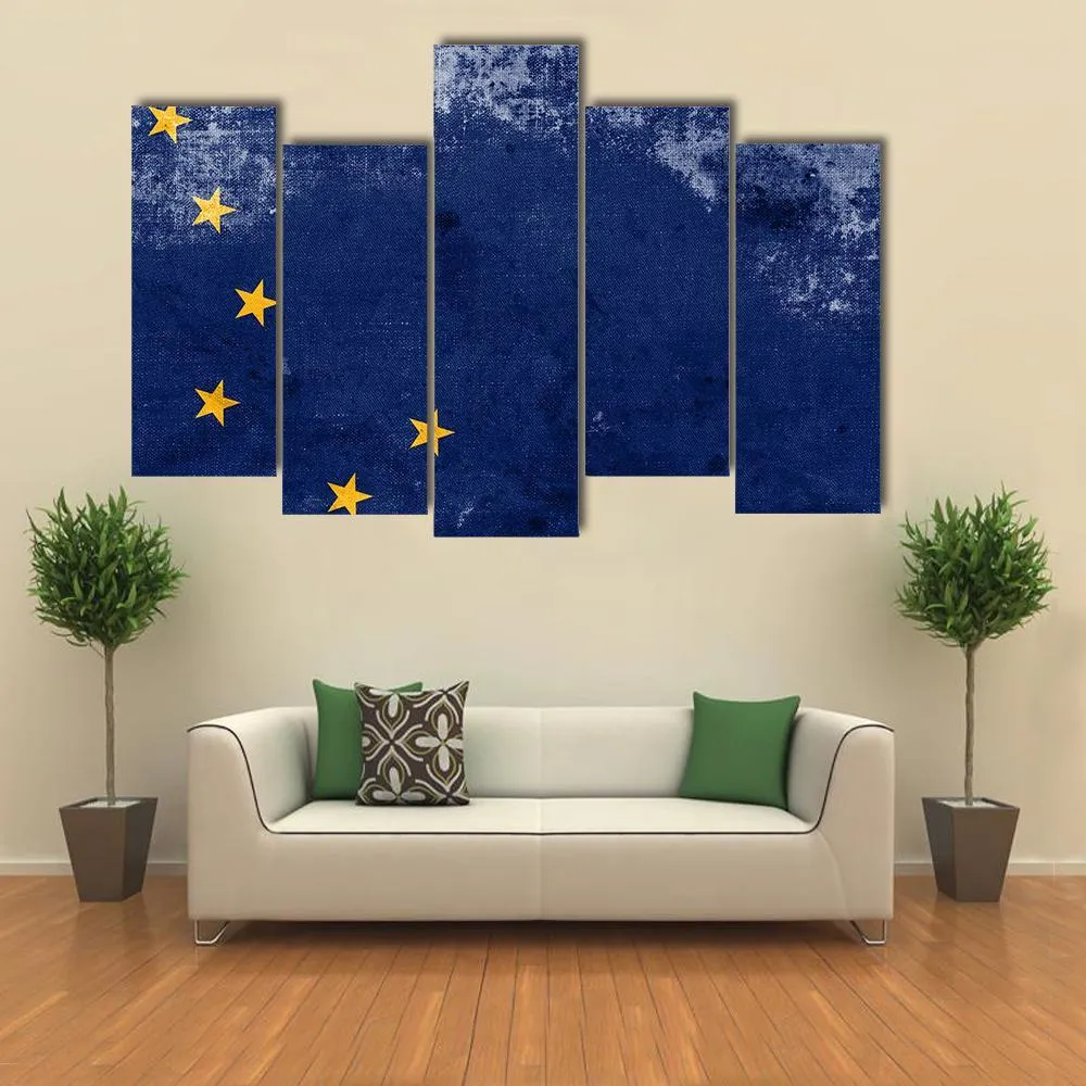 Alaska State Flag Canvas Wall Art