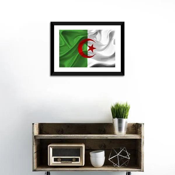 Algeria Flag Canvas Wall Art