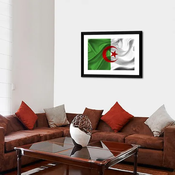 Algeria Flag Canvas Wall Art