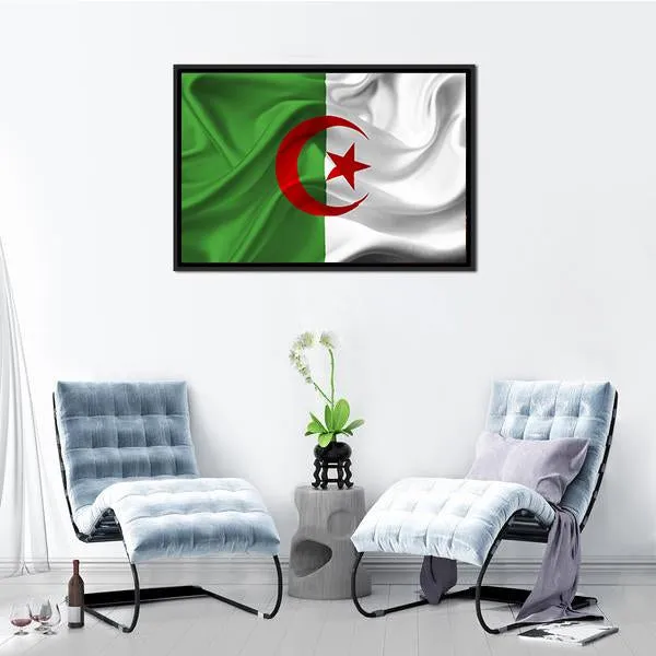 Algeria Flag Canvas Wall Art