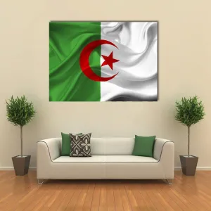 Algeria Flag Canvas Wall Art