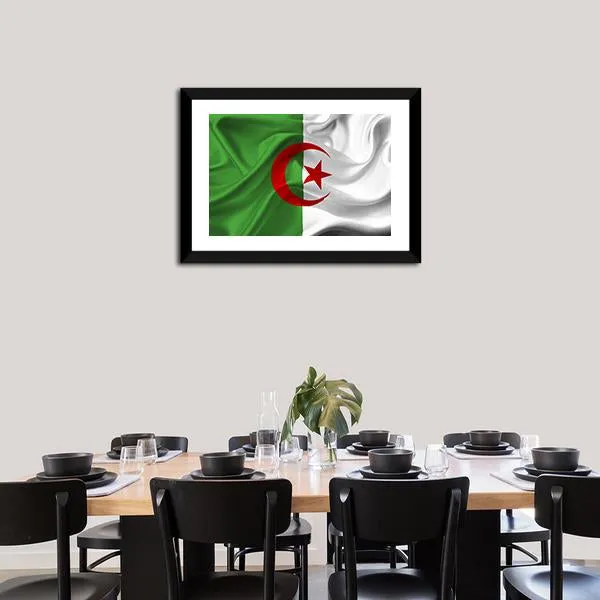 Algeria Flag Canvas Wall Art