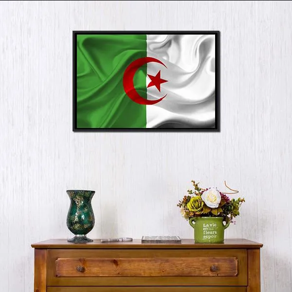 Algeria Flag Canvas Wall Art