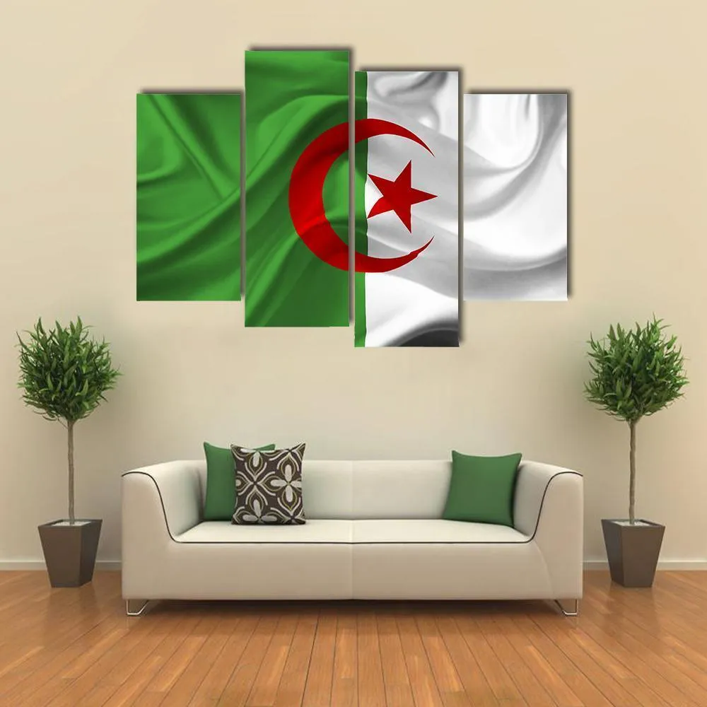 Algeria Flag Canvas Wall Art