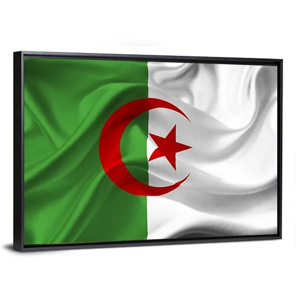 Algeria Flag Canvas Wall Art