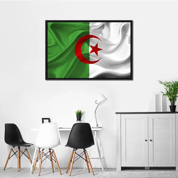 Algeria Flag Canvas Wall Art