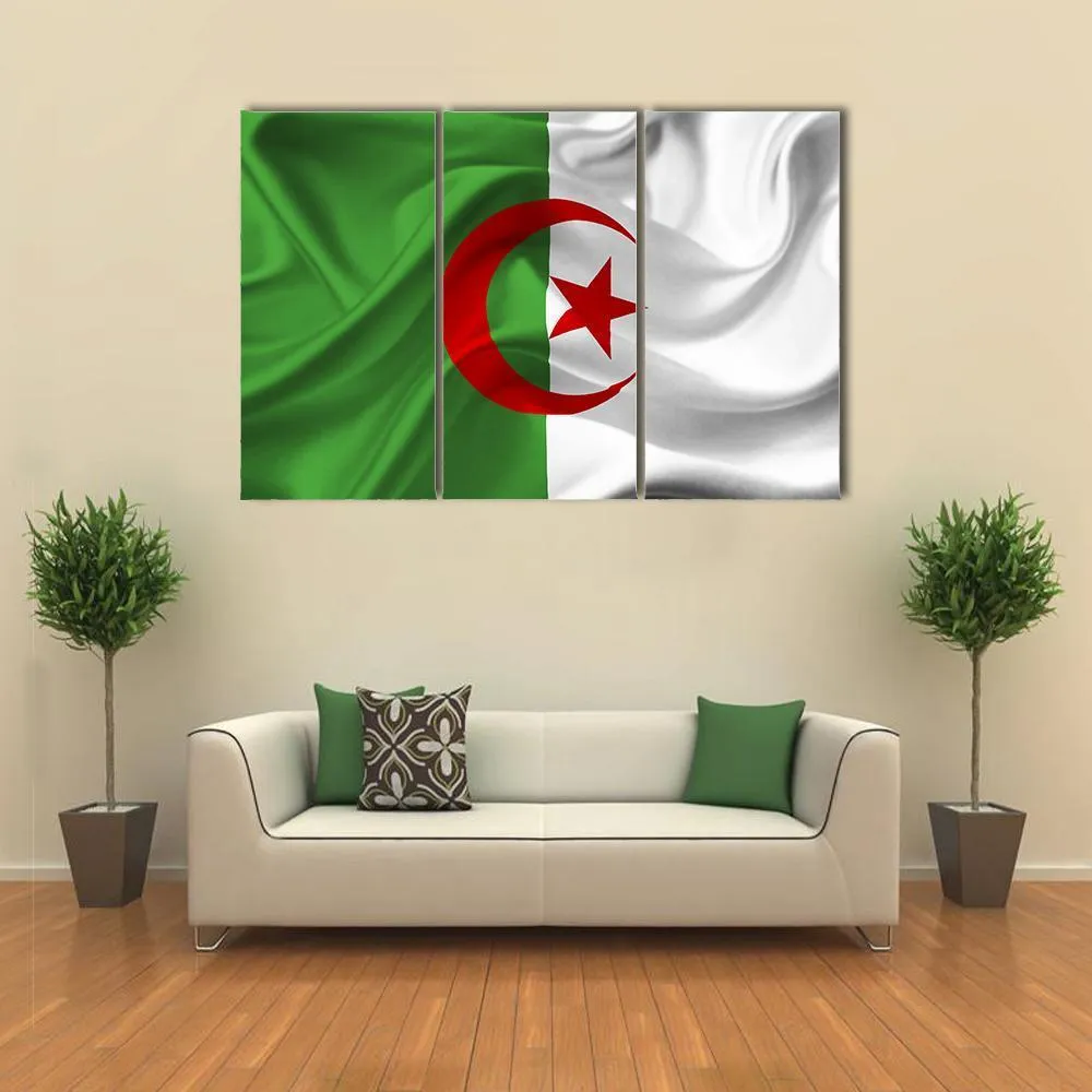 Algeria Flag Canvas Wall Art