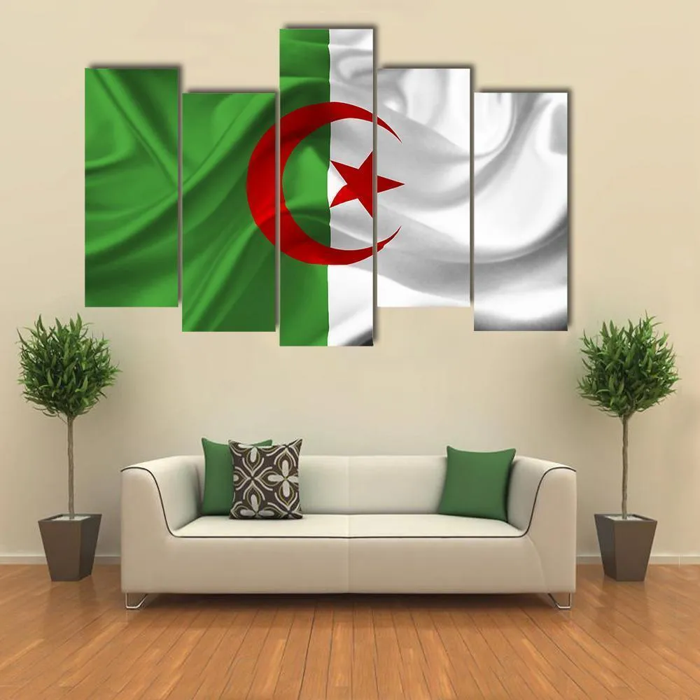 Algeria Flag Canvas Wall Art