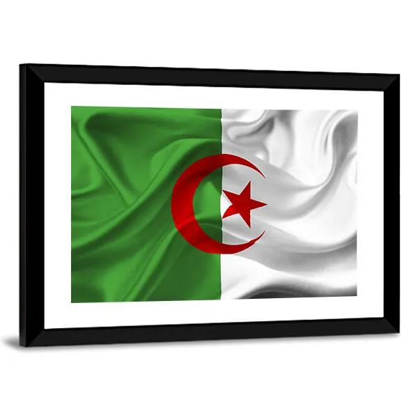 Algeria Flag Canvas Wall Art