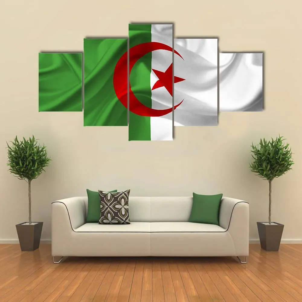 Algeria Flag Canvas Wall Art