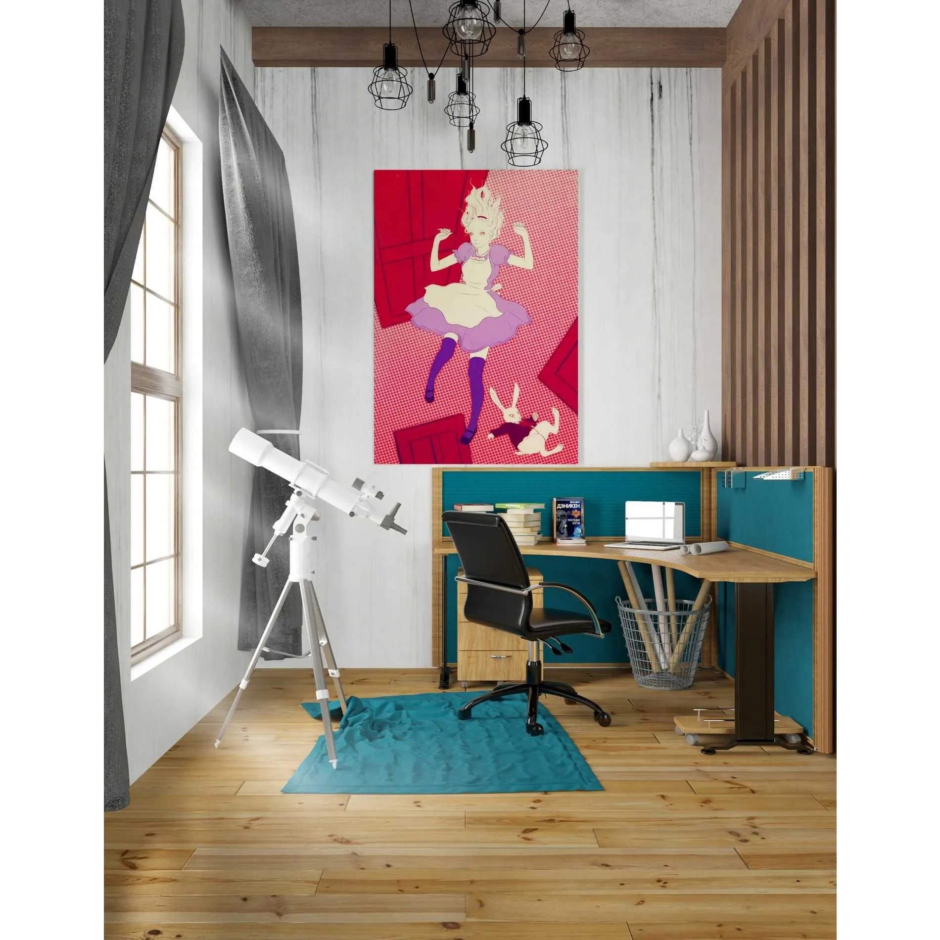 'Alice Falling' by Sai Tamiya, Canvas Wall Art