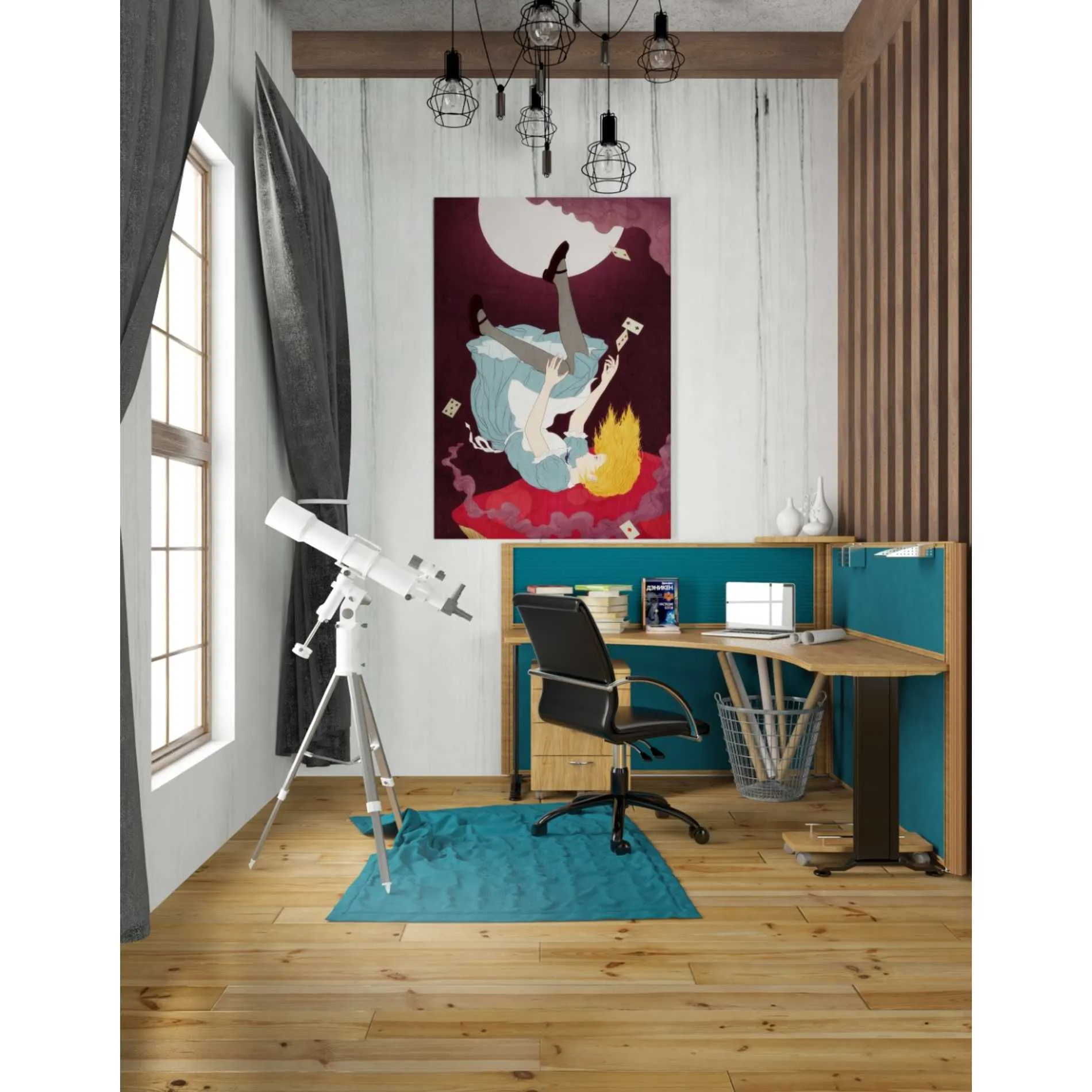 'Alice in Wonderland' by Sai Tamiya, Canvas Wall Art