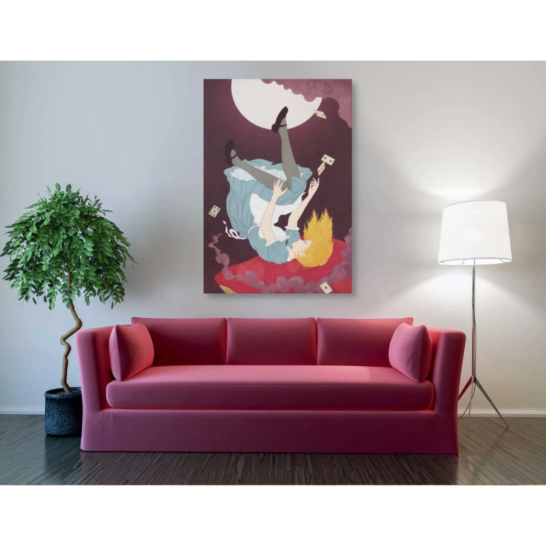 'Alice in Wonderland' by Sai Tamiya, Canvas Wall Art