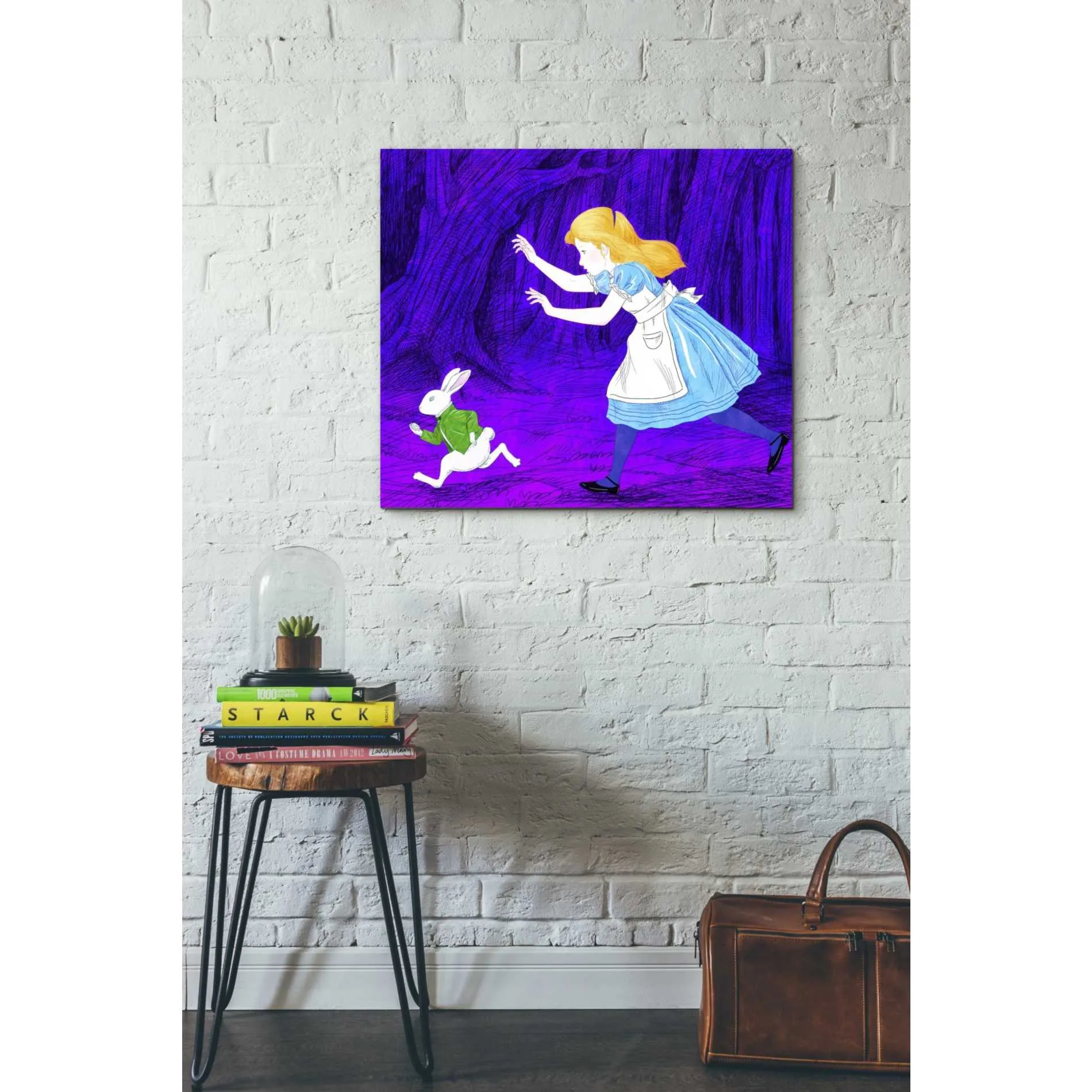 'Alice's and the Rabbit' by Sai Tamiya, Canvas Wall Art