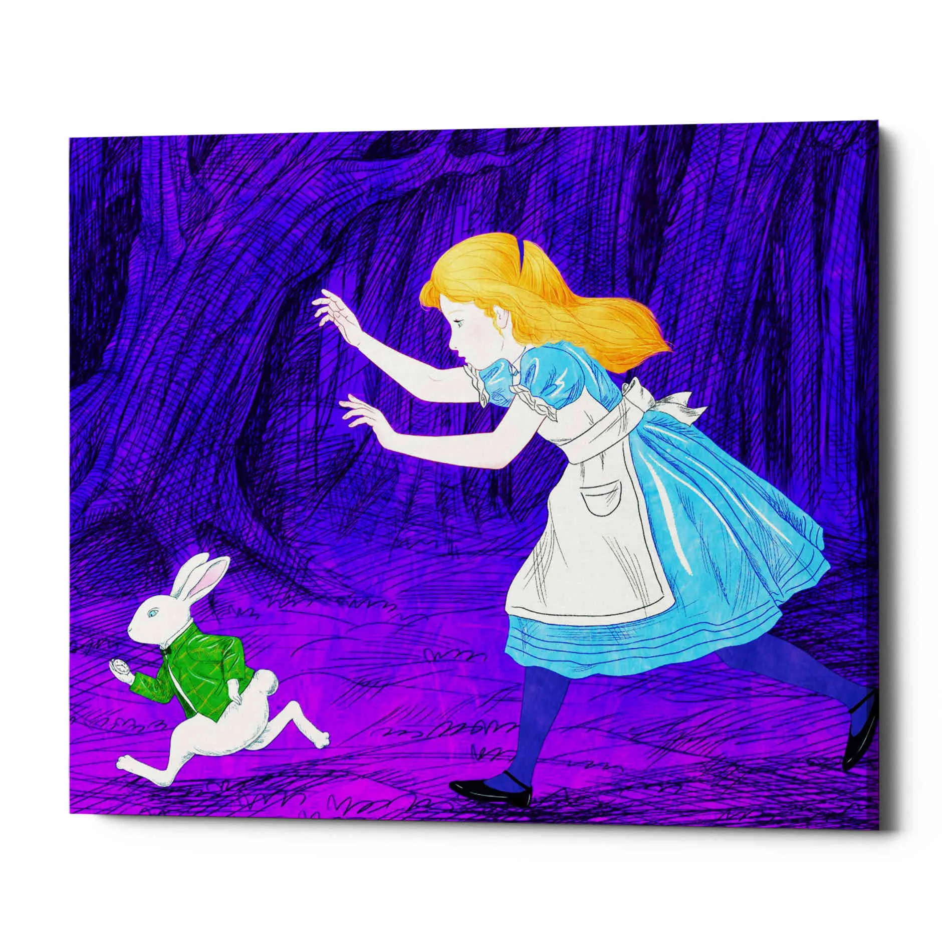 'Alice's and the Rabbit' by Sai Tamiya, Canvas Wall Art