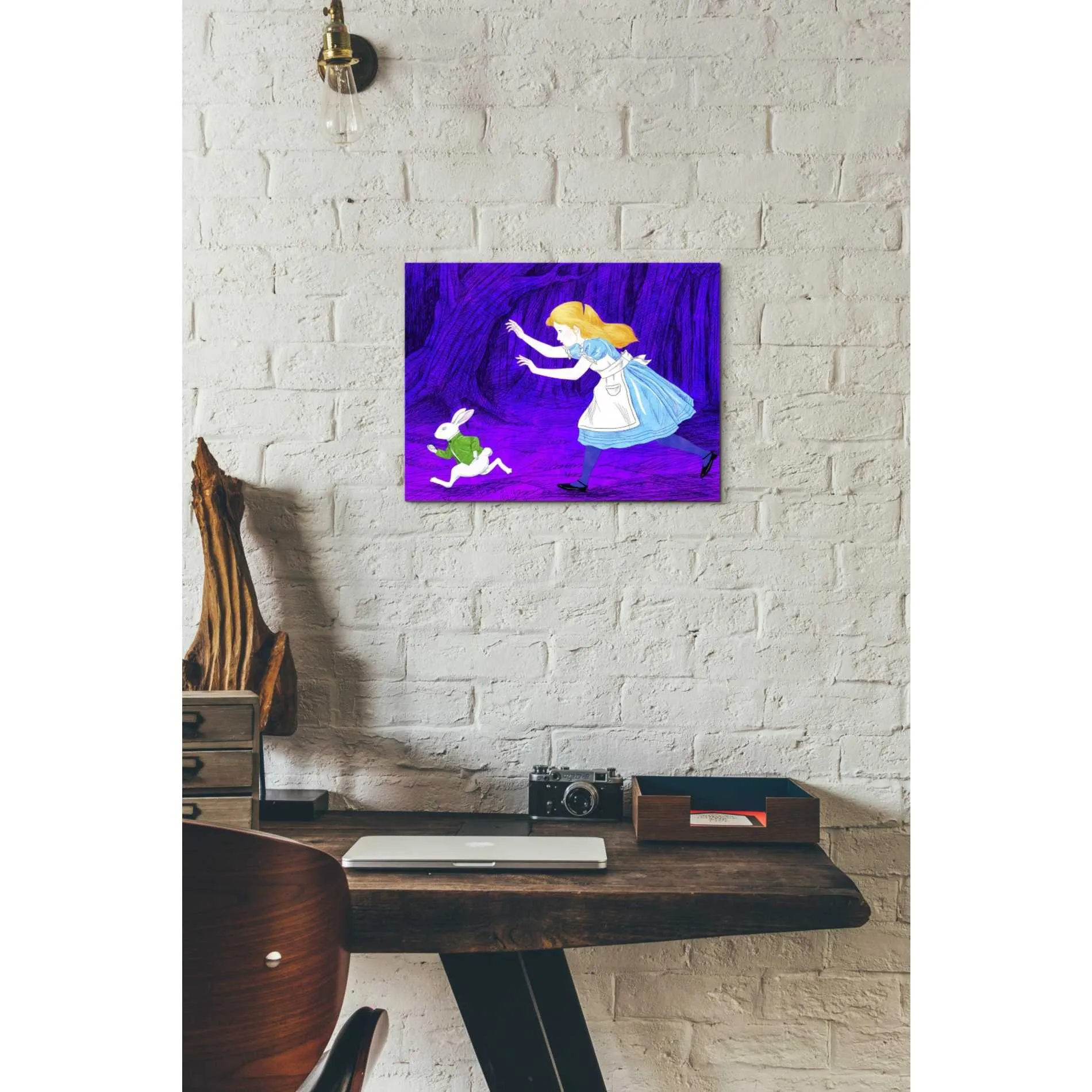 'Alice's and the Rabbit' by Sai Tamiya, Canvas Wall Art