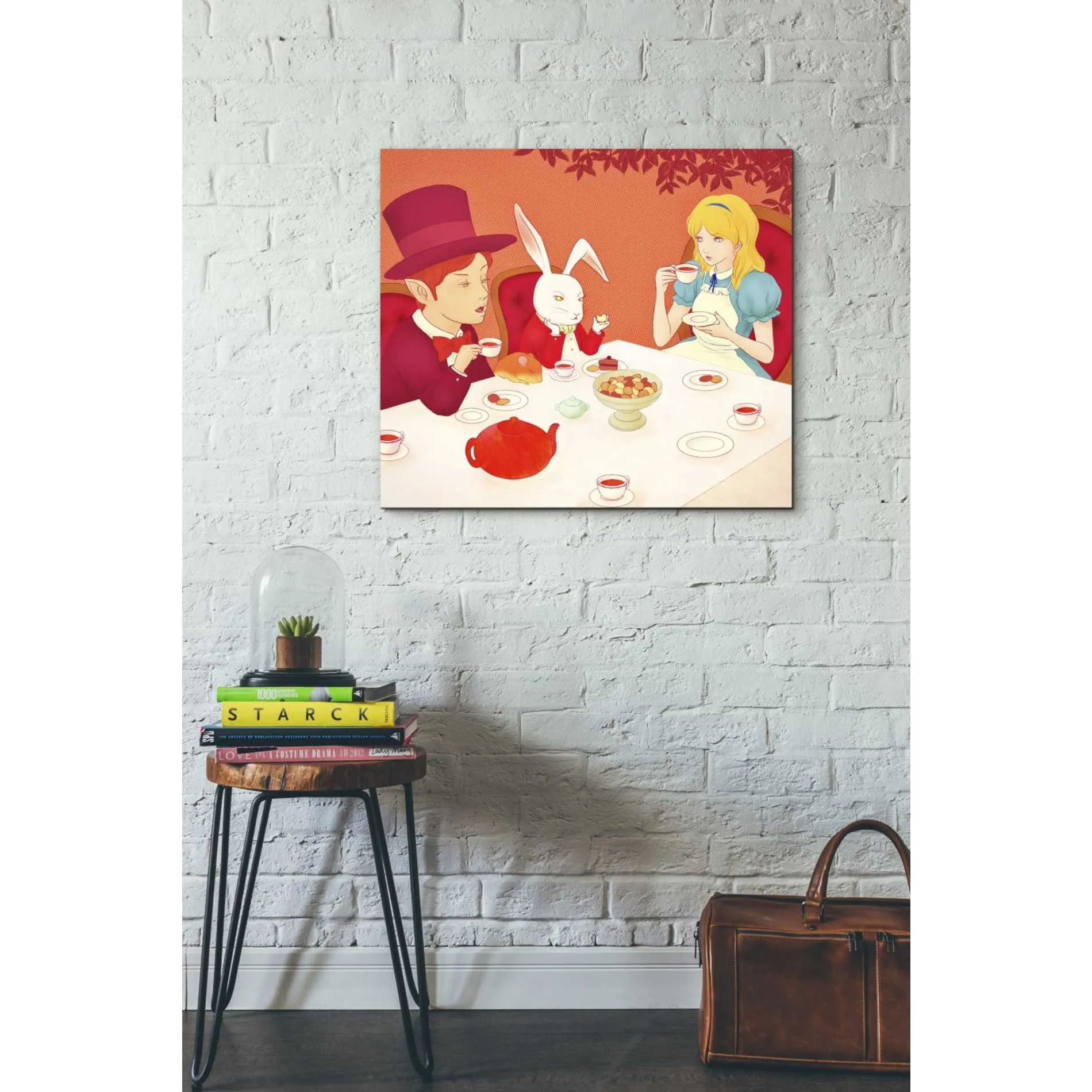 'Alice's Tea Party' by Sai Tamiya, Canvas Wall Art