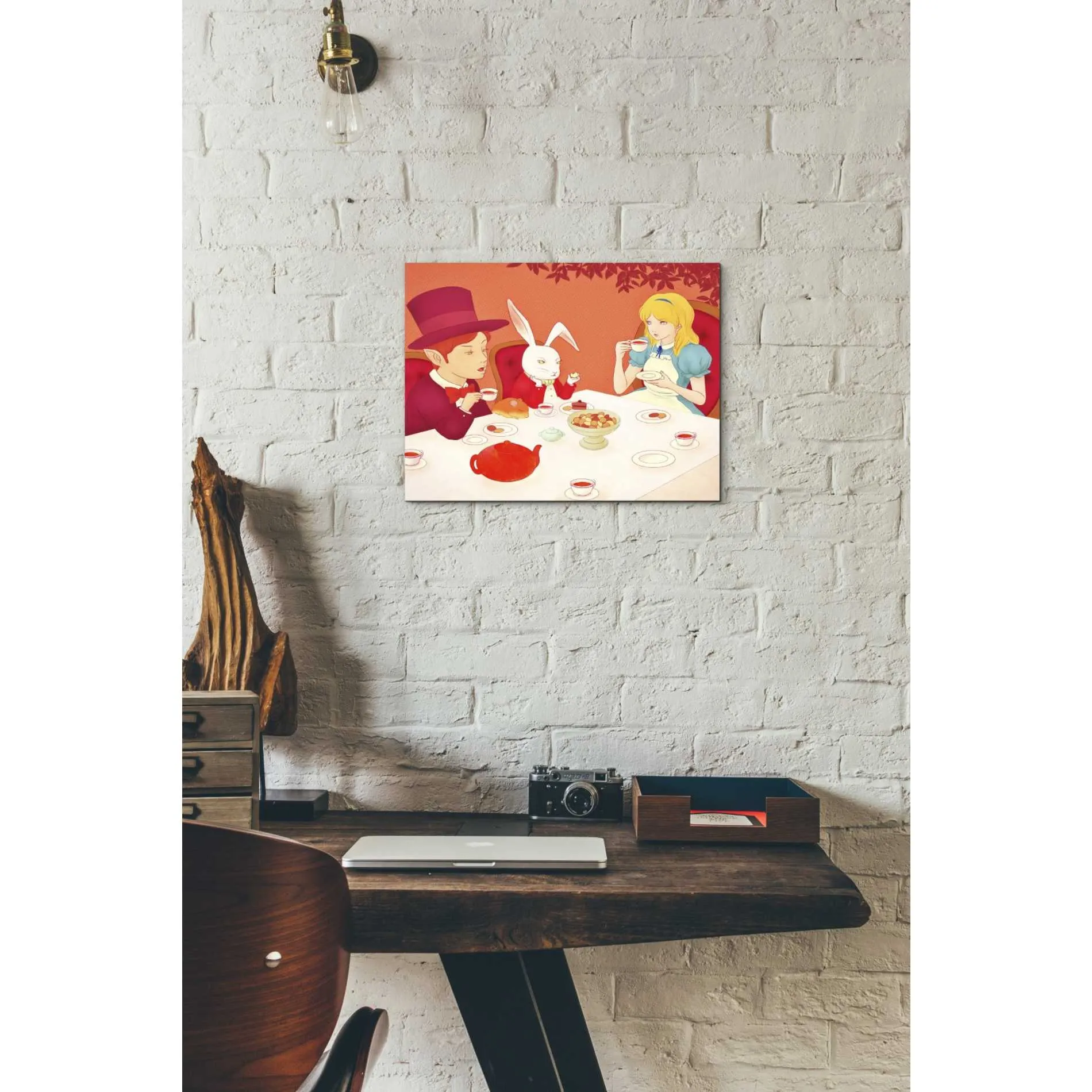 'Alice's Tea Party' by Sai Tamiya, Canvas Wall Art