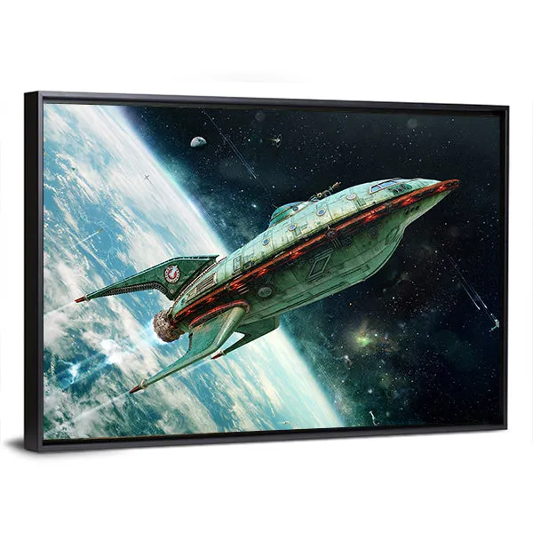 Alien Space Shuttle Canvas Wall Art