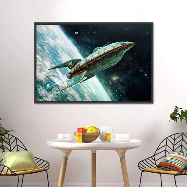 Alien Space Shuttle Canvas Wall Art